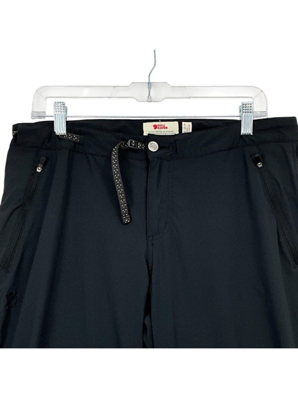 Fjallraven High Coast Trail Trousers Womens 10 Short 30" Black Zip Pockets - Picture 2 of 11